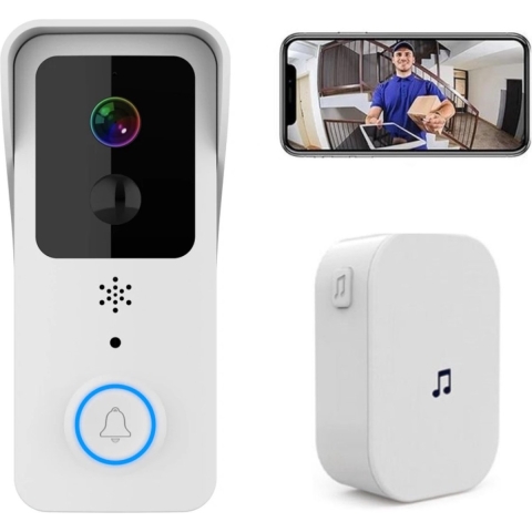 Living Needs Draadloze Deurbel - Video Deurbel - Deurbel met Camera - 1080P HD.