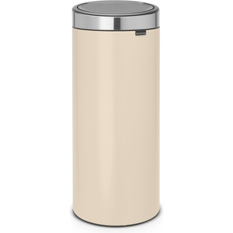 Brabantia Touch Bin Prullenbak - 30 liter - Soft Beige/Matt Steel FPP deksel