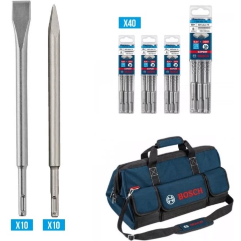 Bosch Accessoires Constructieset SDS-Plus | 20 beitels + 40 EXPERT SDS-Plus boren 7X - 061599760X