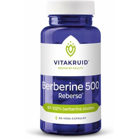 Gratis Verzending: 2x Vitakruid Berberine 500 Rebersa 60 vegacapsules