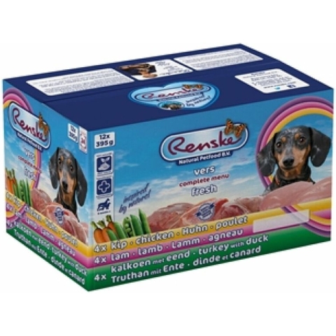 2x Renske Variatiebox Hondenvoer Nat Kate 12 x 395 gr