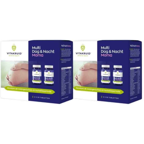 Gratis Verzending: 2x Vitakruid Multi Dag Nacht Mama 60 tabletten