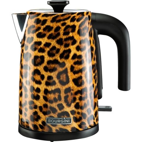 Bourgini Trendy Panter Waterkoker - Stijlvolle Waterkoker met Panterprint voor Moderne Keukens