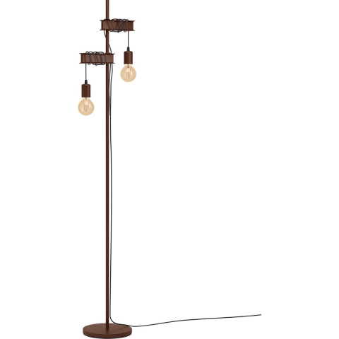 EGLO Townshend 4 Vloerlamp - E27 - 169 cm - Zwart/Bruin