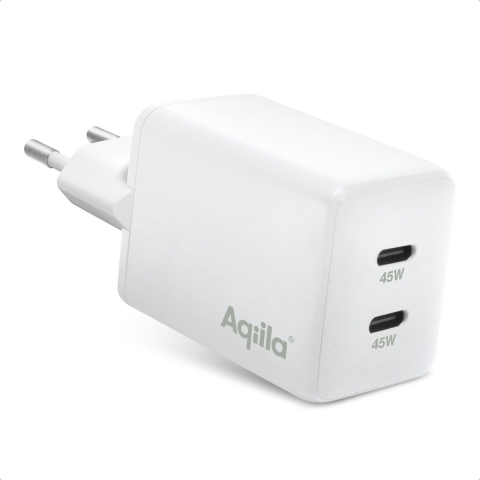 Aqiila W2 USB-oplader 45 W Binnen Uitgangsstroom (max.) 3 A Aantal uitgangen: 2 x 2x USB-C