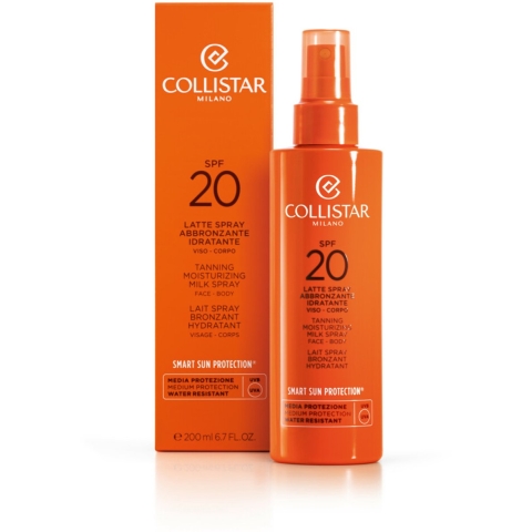 Collistar Tanning Moisturizing Milk Spray Face-Body SPF 20 200 ml