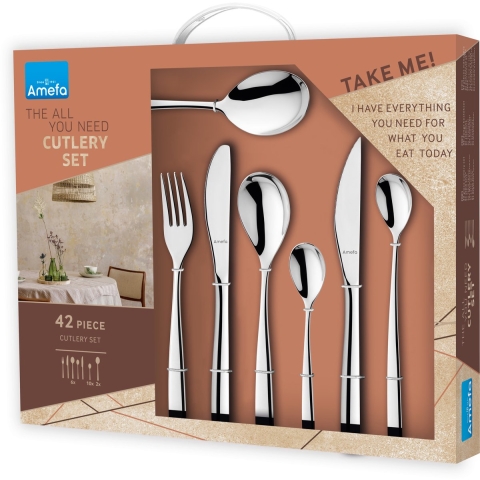 Amefa Gaia All You Need Bestekset 42-delig Zilver/RVS
