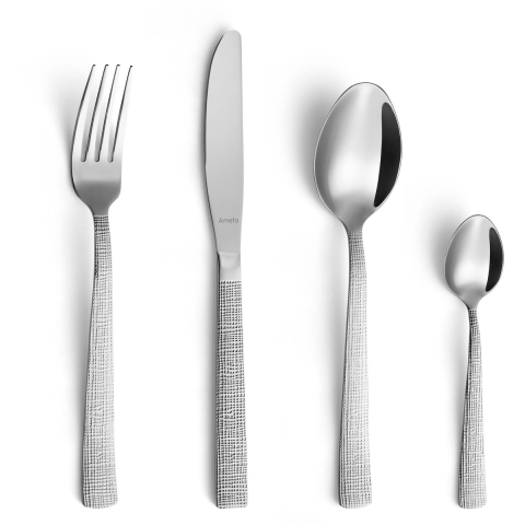 Amefa Linen Bestekset 24-delig Zilver/RVS