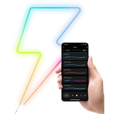 Trust GXT904 VYBZ RGB Light Rope– RGB licht slang - met App&Afstandsbediening - 5 meter - Neon LED - Led lamp - Wandlamp binnen - Game Verlichting - Amazon Alexa&Google Assistant