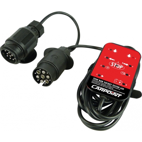 Carpoint Trekhaakstekkertester 12 V LED zwart