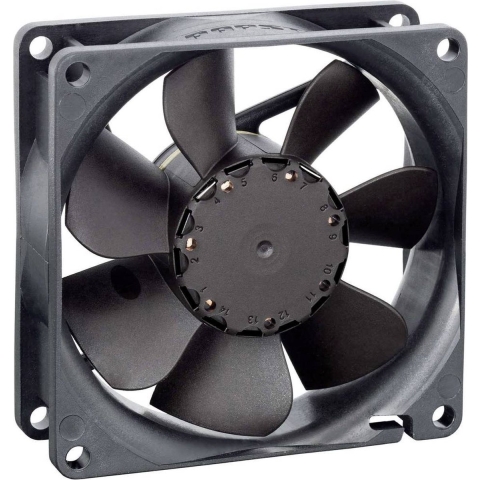 EBM Papst 8412 NGLE Axiaalventilator 12 V/DC 30 m³/h (l x b x h) 25.4 x 80 x 80 mm