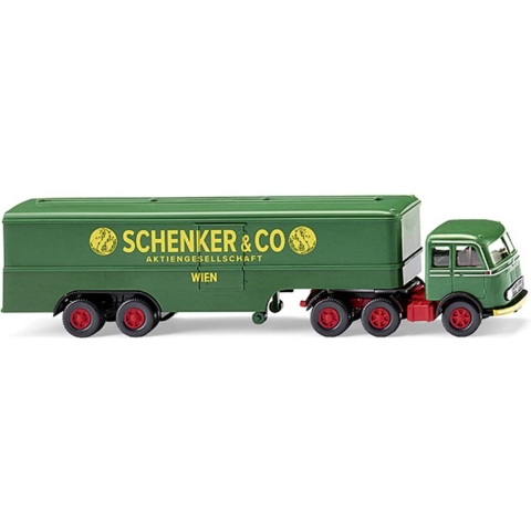 Wiking 051327 H0 Vrachtwagen Mercedes Benz LPS 333 vrachtwagencombinatie Schenker