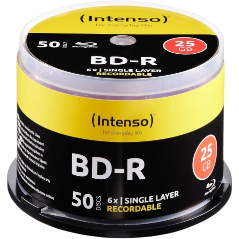 Intenso 5001115 Blu-ray BD-R SL disc 25 GB 50 stuk(s) Spindel