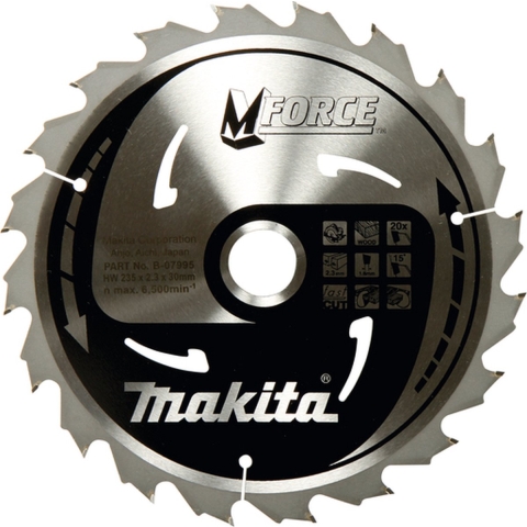 Makita Accessoires Cirkelzaagblad | Hout | Mforce | 165X20X2,0 16T15G - B-31930