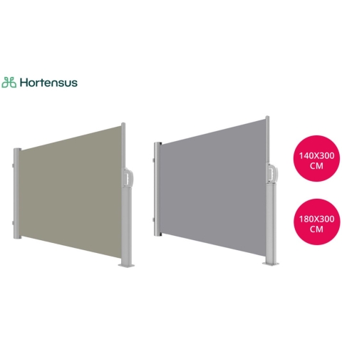 Hortensus - Uitschuifbaar windscherm van Hortensus - 180 x 300 cm - Beige