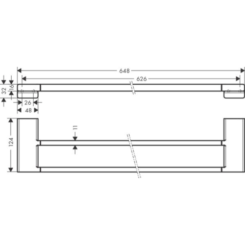 hansgrohe AddStoris dubbel handdoekrek chroom
