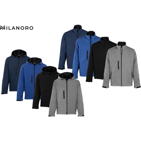 Milanoro - Wind- en waterdichte jasjes - Jas zonder kap - Lichtgrijs - XL