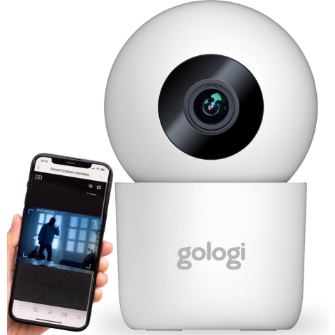 Gologi Beveiligingscamera Binnen - Smart Indoor Camera - 4MP - Draadloze verbinding met app (WIFI) -