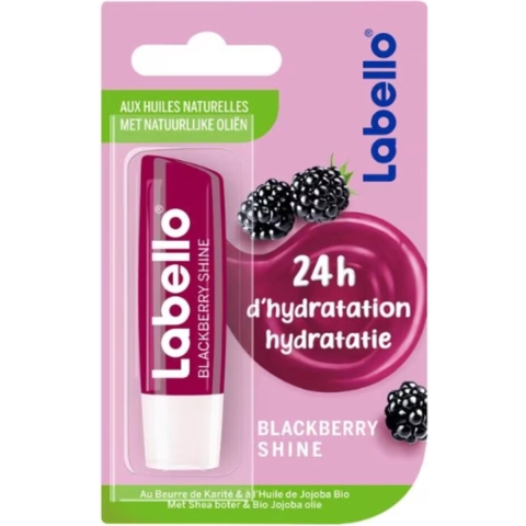 6x Labello Lippenbalsem Blister Blackberry Shine
