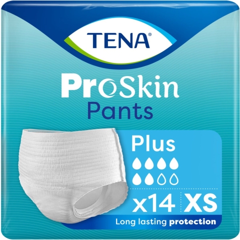 4x TENA Proskin Pants Plus XS 14 stuks