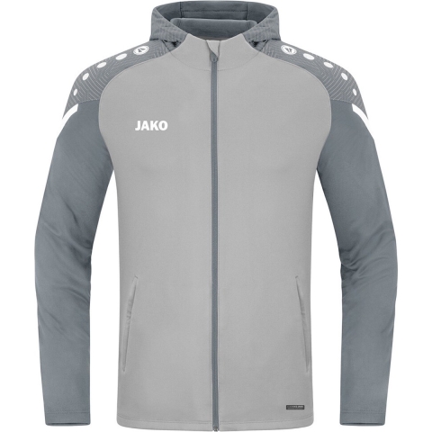 JAKO 6822K Jas Met Kap Performance Kids - Zachtgrijs/Steengrijs - 128