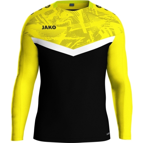 JAKO 8824K Sweater Iconic Kids - Zwart/Zachtgeel - 128