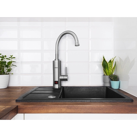 Noveen - Elektrische Doorstroomboiler– Doorstroomverwarmer – Met Luxe RVS Kraan – Verwarmt tot 60 Graden - Elektrisch Verwarmde Kraan – IWH850 Inox