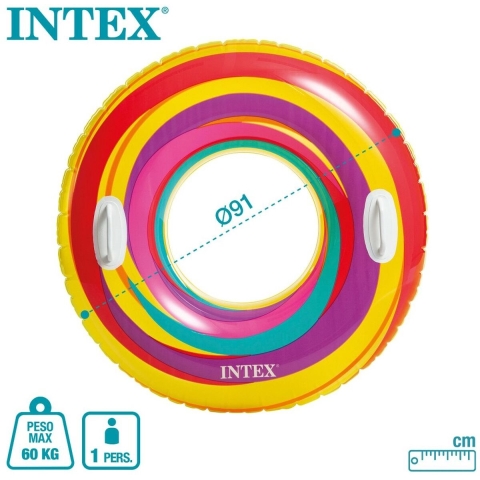 Opblaasbare Drijvende Donut IntexØ 91 cm 91 x 22 x 91 cm (24 Stuks)