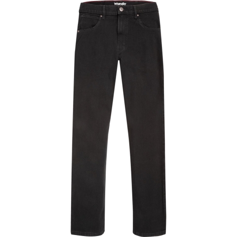 WRANGLER Straight Black Rinse Regular Jeans Voor heren - Maat W 36x32 L