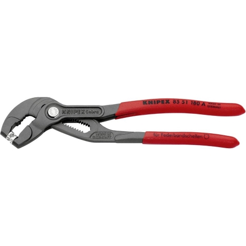Knipex Veerbandklemtang | tot. lengte 180 mm capaciteit max. 50 mm | instellingen 15 | kunststof mantel | 1 stuk - 85 51 180 A - 85 51 180 A