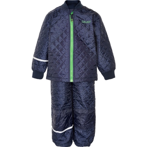 CeLaVi Thermokleding - Navy m. Groen - CeLaVi - 1 jaar (80) - Thermokleding