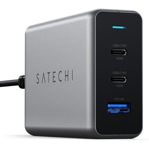Satechi ST-TC100GM-EU USB-oplader 100 W Binnen Aantal uitgangen: 3 x 1x USB-A, 2x USB-C