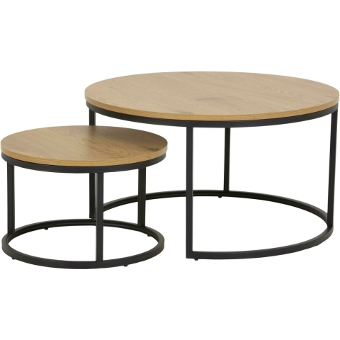 by fonQ Lowen Salontafel Set van 2 - Bruin