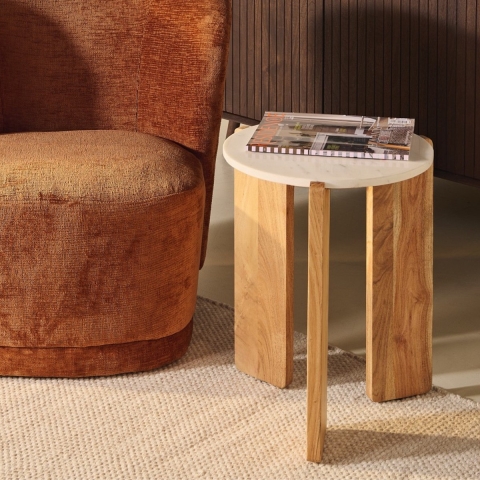 by fonQ Rivax Bijzettafel - Lichtbruin