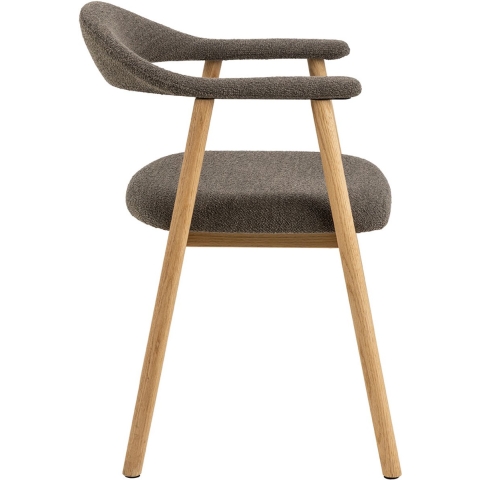 by fonQ Nordic Eetkamerstoel - Eikenhout - Taupe