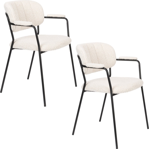 by fonQ basic Lola Eetkamerstoel - Bouclé