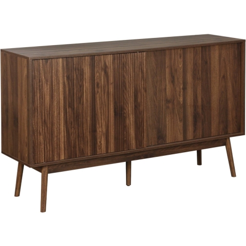 sweeek - Dressoir, donker houtdecor, Linear, B 150 x D 39.5 x H 90cm