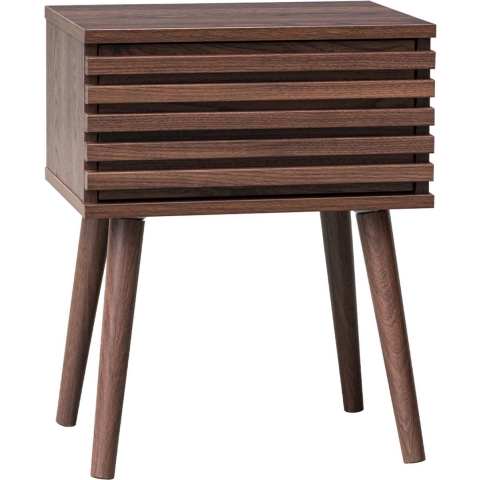 sweeek - Scandinavisch nachtkastje in gegroefd houtdecor