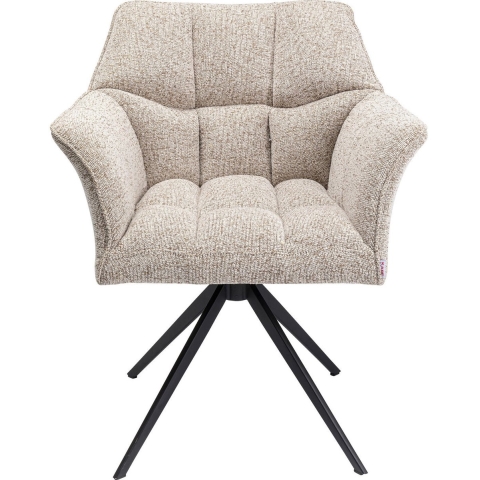 Kare Design Thinktank Draaibare Stoel - Bouclé Stof Gemêleerd