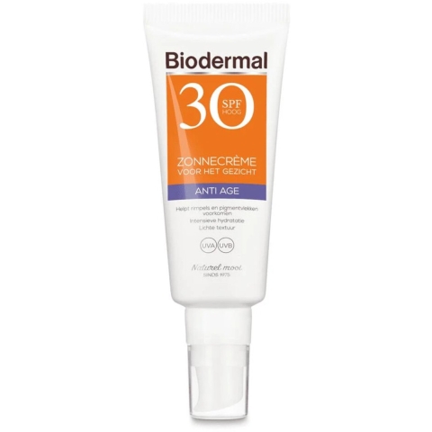 3x Biodermal Zonnecrème Gezicht Anti Age SPF 30 40 ml