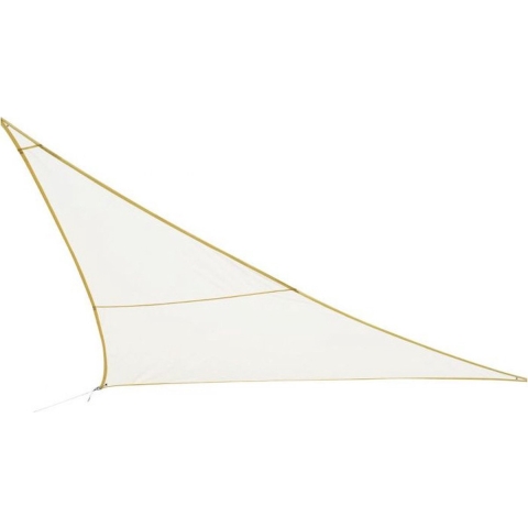 Polyester schaduwdoek/zonnescherm Curacao driehoek wit 3 x 3 x 3 meter -