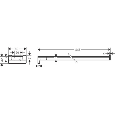 hansgrohe AddStoris handdoekhouder 2-lids Brushed Bronze