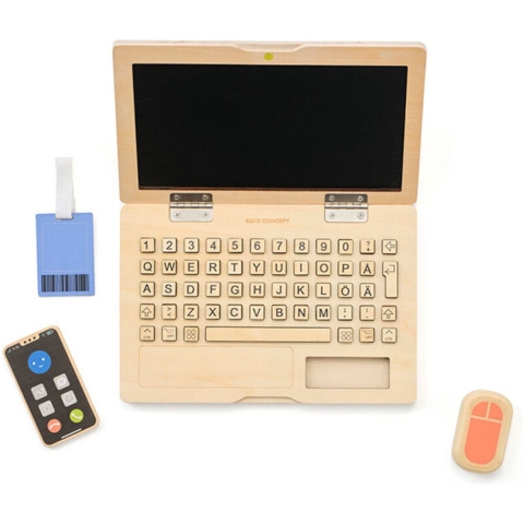 Kids Concept Computer Play Set - Hout - Kinder-HUB - Kids Concept - OneSize - Speelgoed