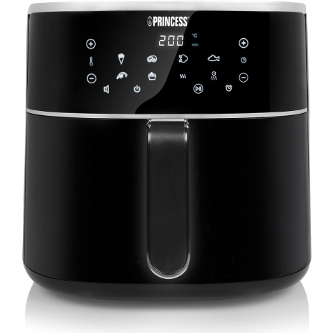 Princess 01.182254.01.001 Airfryer 8 l 1800 W Anti-aanbaklaag, Heteluchtfunctie, Timerfunctie, Instelbare temperatuur, Met display Zwart