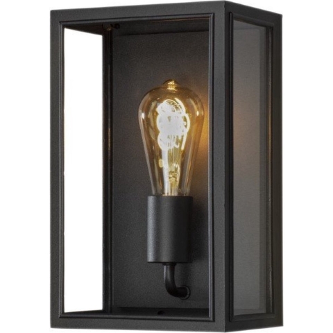 Konstsmide Carpi 7347-750 Buitenlamp (wand), Wandlamp Spaarlamp, Gloeilamp, LED E27 Zwart