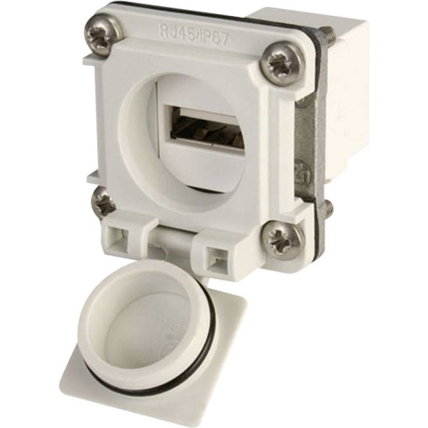 Telegärtner 100022951 USB-flensset variant 6 Koppeling, inbouw Lichtgrijs 1 stuk(s)