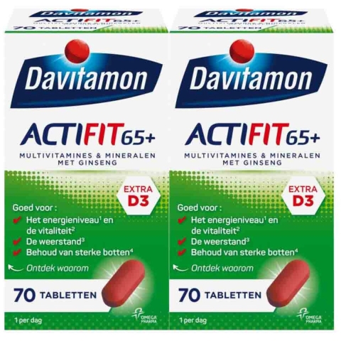 Gratis Verzending: 2x Davitamon Actifit 65+ 70 tabletten