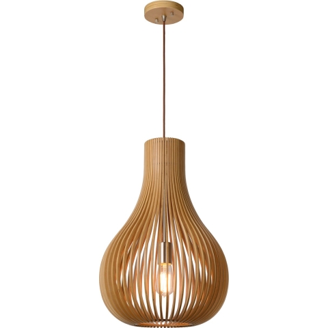 Lucide BODO Hanglamp - Licht hout