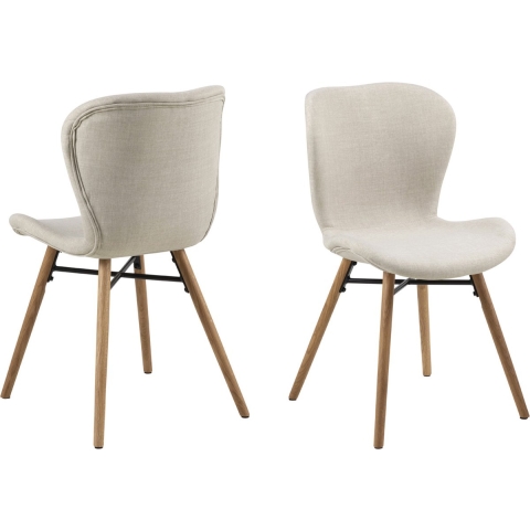 by fonQ basic Tough Eetkamerstoel - Textiel - Beige