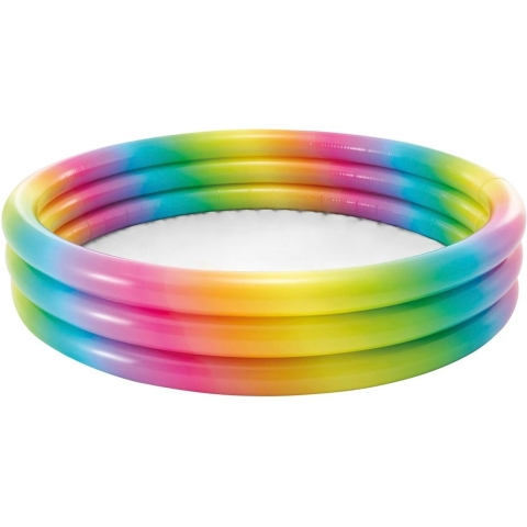 Opblaasbaar Kinderzwembad Intex Multicolour Ringen 330 L 147 x 33 x 147 cm (6 Stuks)